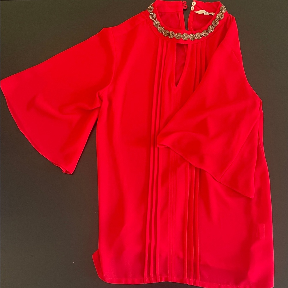 AND Scarlet Blouse with Chain Detail